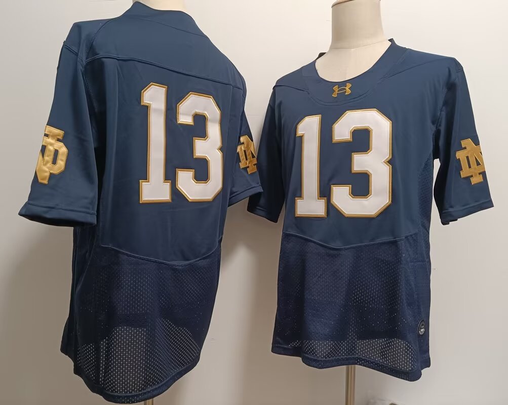 Men Notre Dame Fighting Irish #13 Leonard dark blue 2024 Nike NCAA jersey